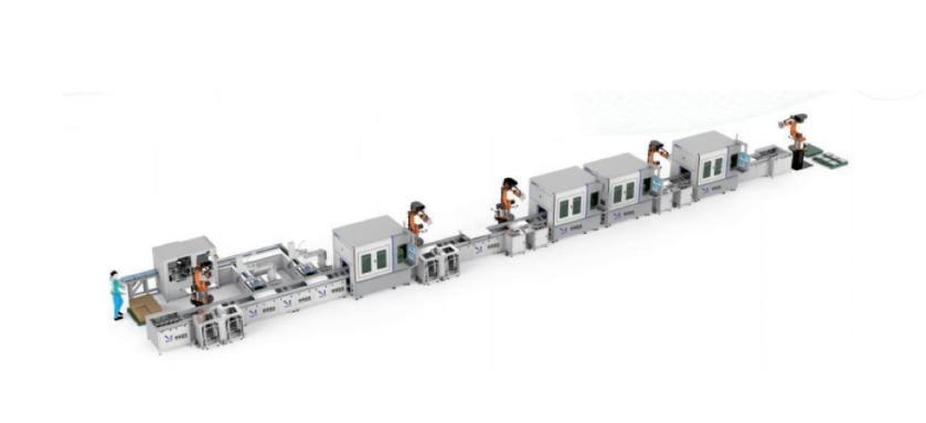 Ultra-High-Speed Cylindrical Battery Module Production Line